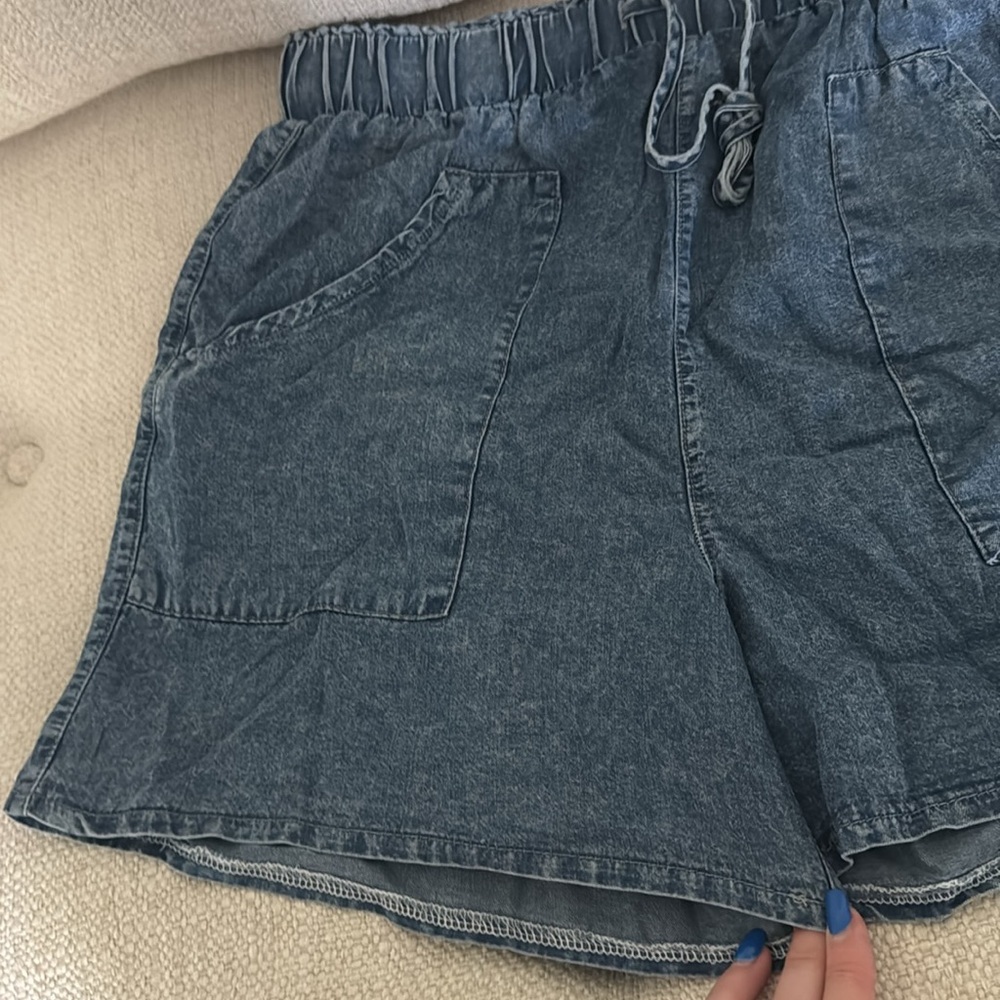 Medium denim wash casual comfy two piece matching set - Picture 8 of 8